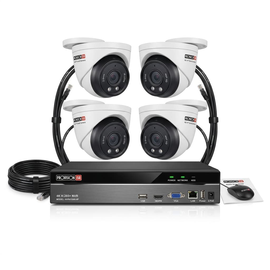 Provision ISR 4 Camera Kit — full kit with NVR and 4 turret cameras